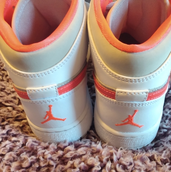 Jordan 1 Girls Phat ... White/Grey/Magenta - Picture 7 of 9